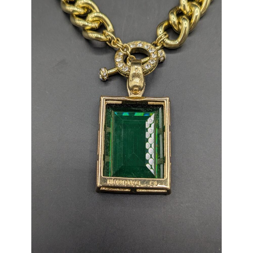 HEIDI DAUS Hot Rocks SET Green Erinite Necklace & Bracelet - Picture 9 of 16